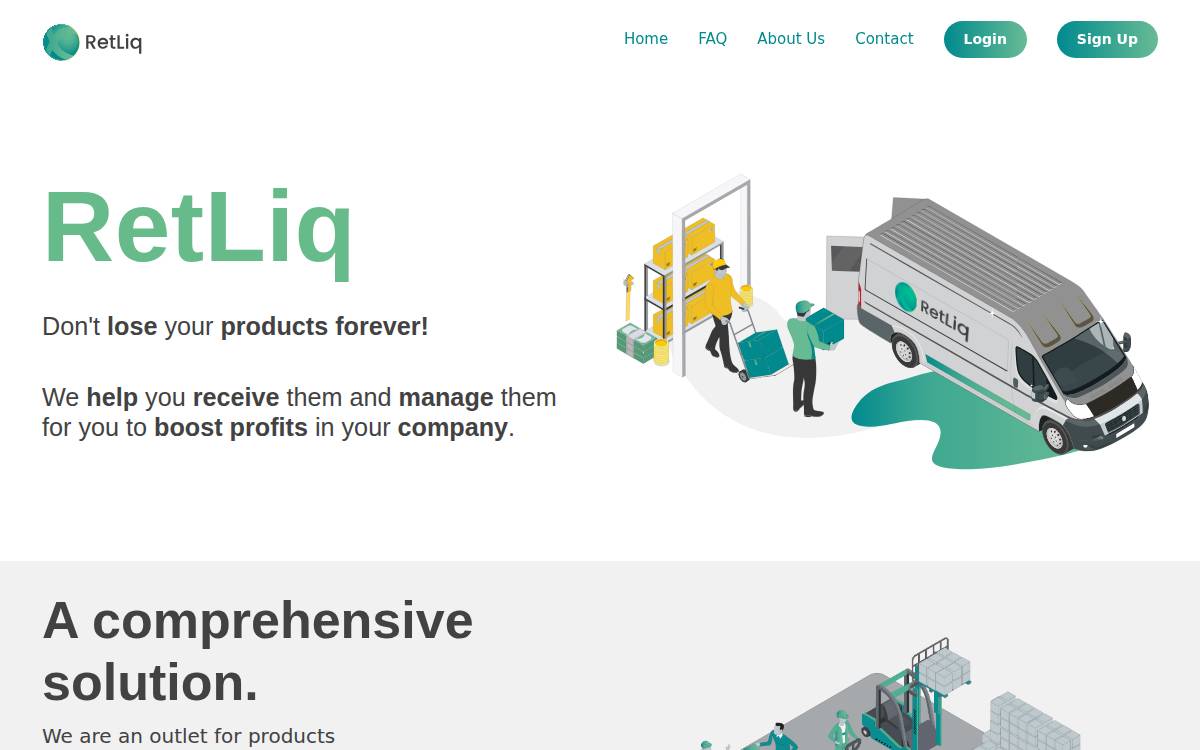 Retliq website preview