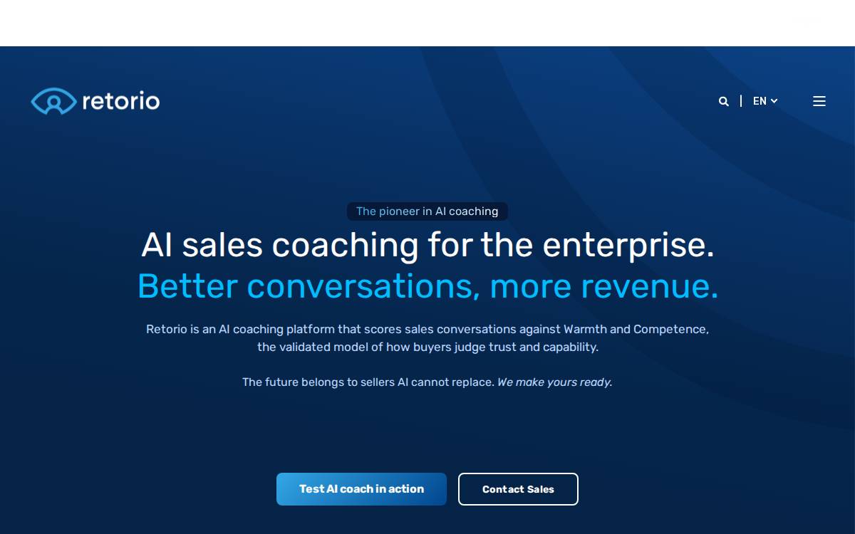 Retorio website preview