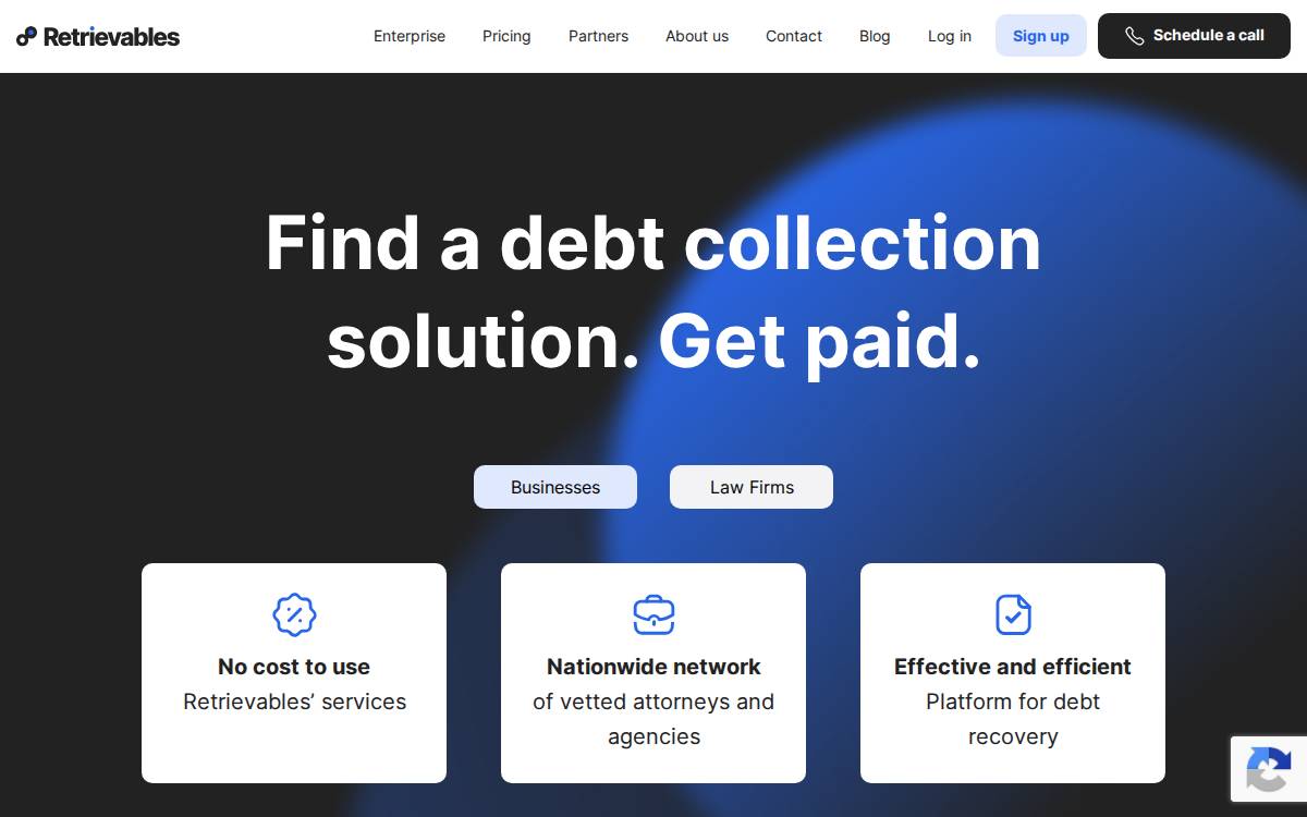 Retrievables website preview