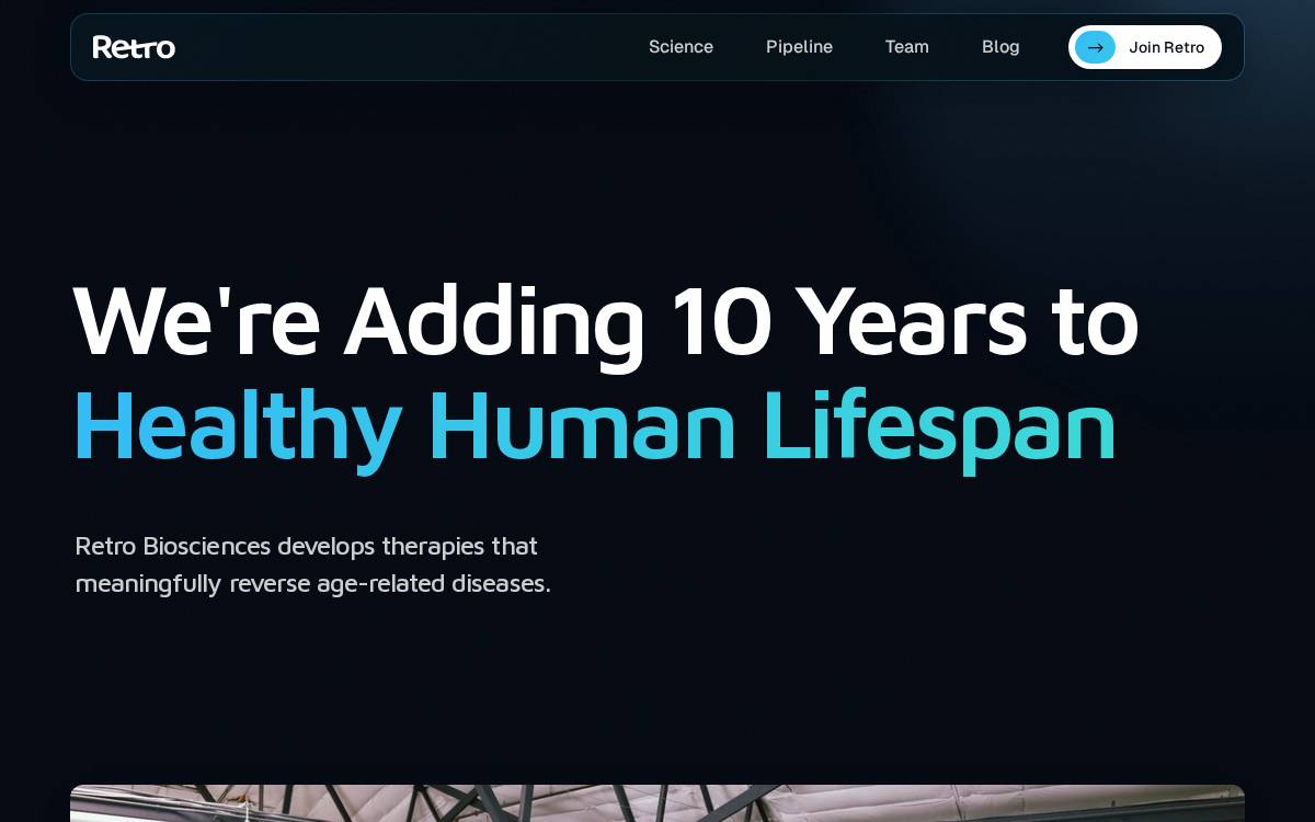 Retro Biosciences website preview