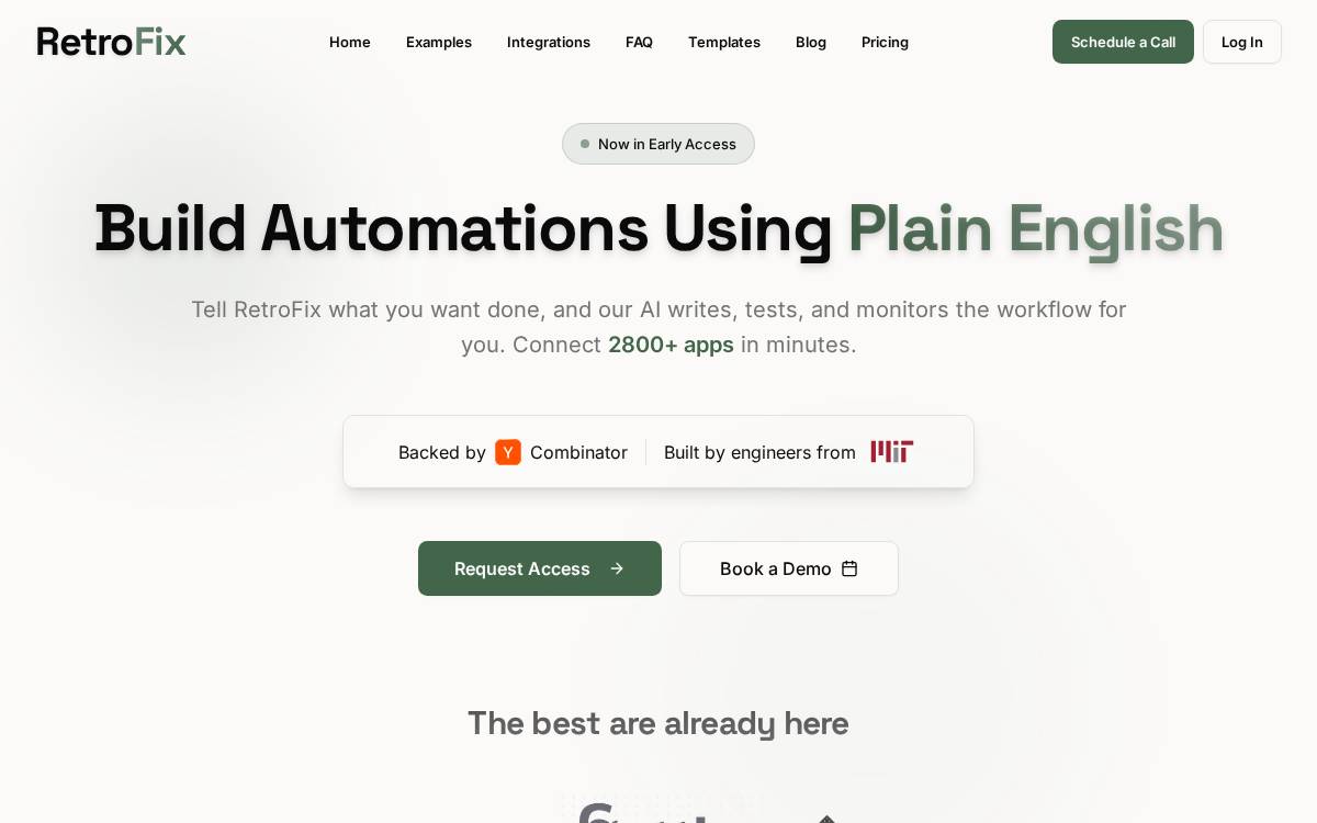 RetroFix website preview