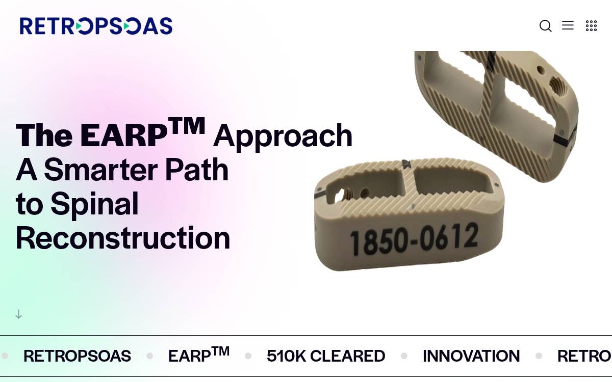 Retropsoas Technologies website preview
