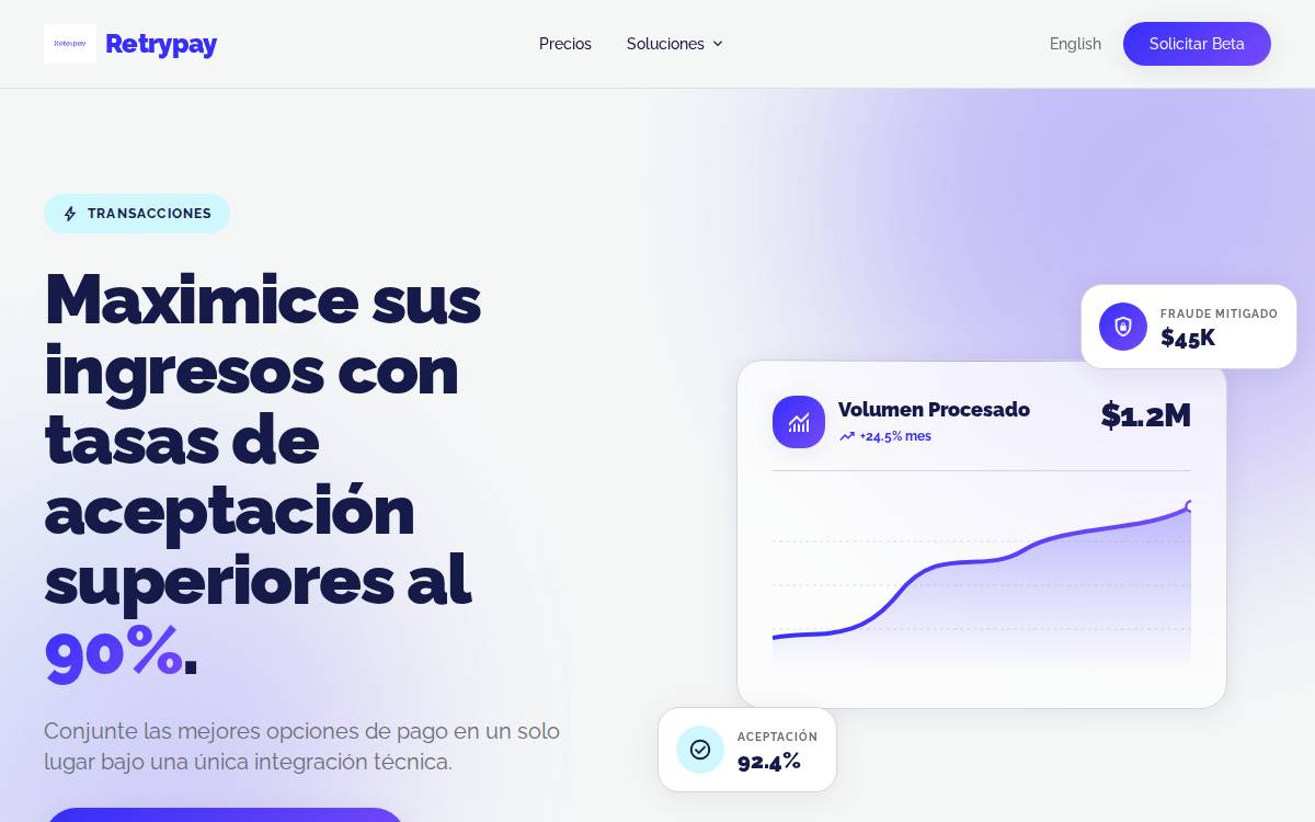 RetryPay website preview