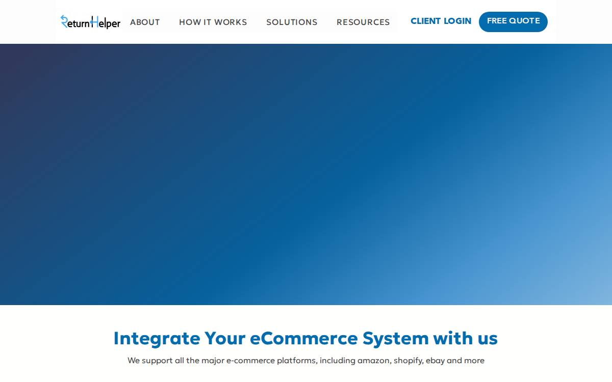 Return Helper website preview