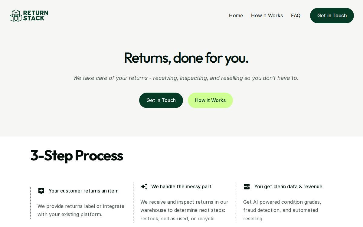 RETURNSTACK website preview