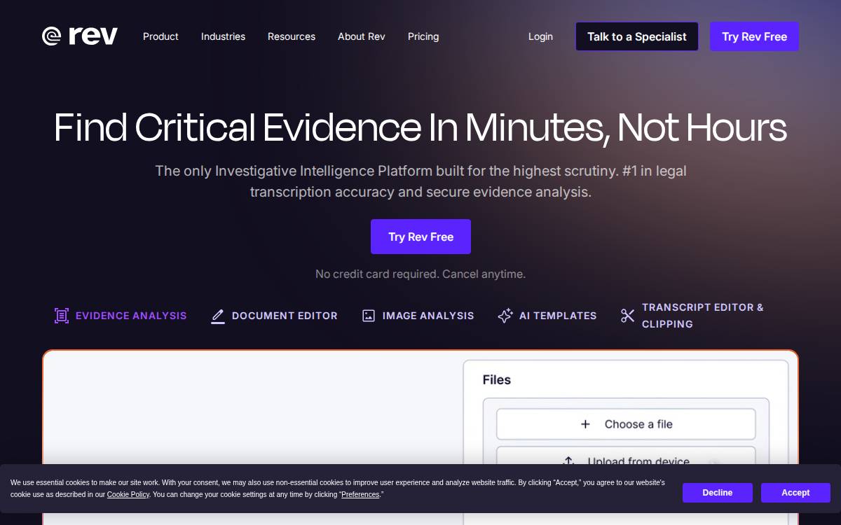 Rev website preview