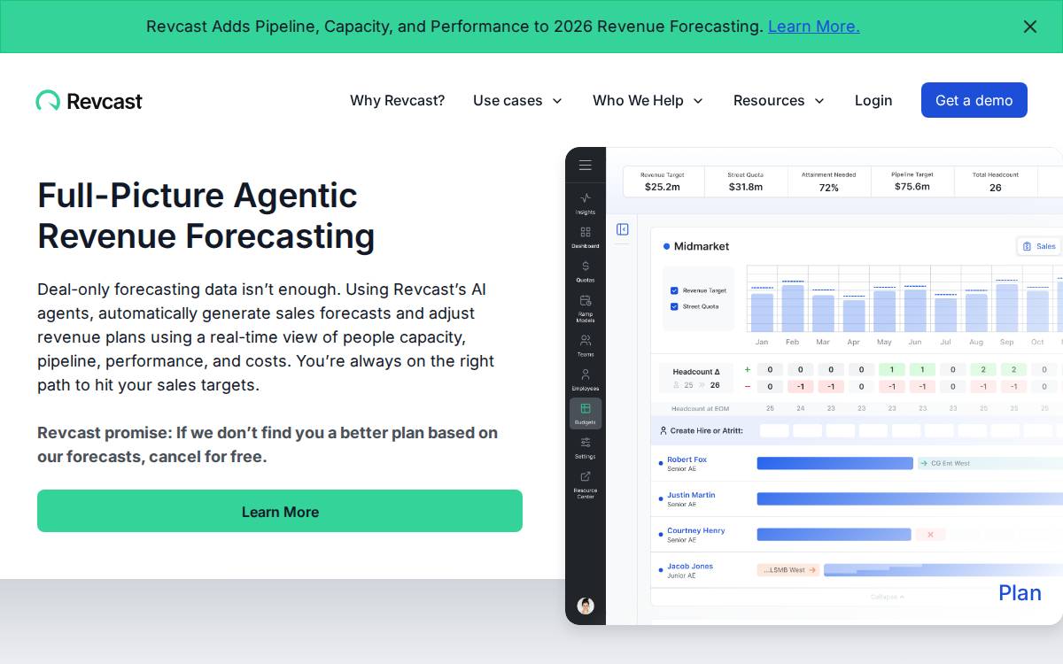 Revcast website preview