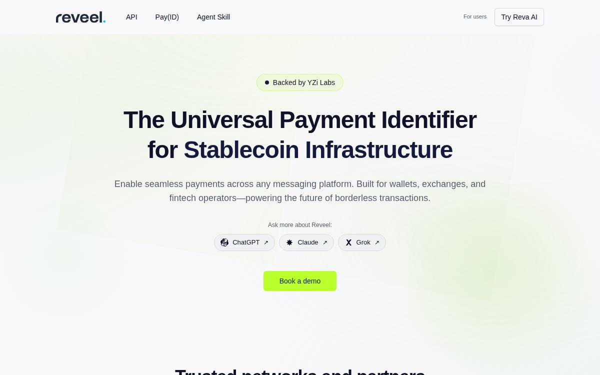 Reveel website preview