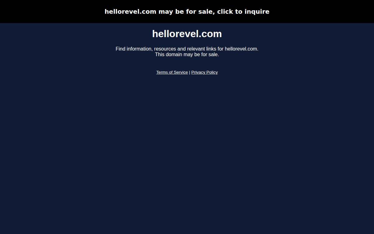 Revel website preview