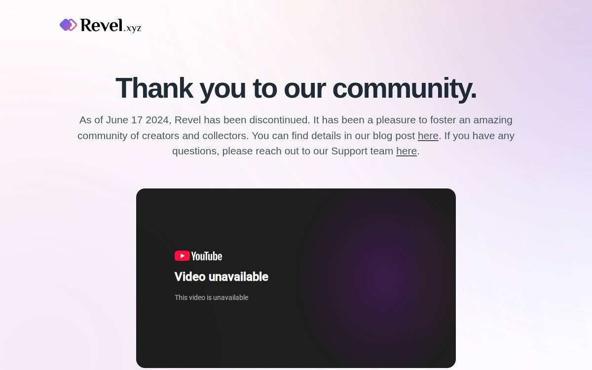 Revel website preview