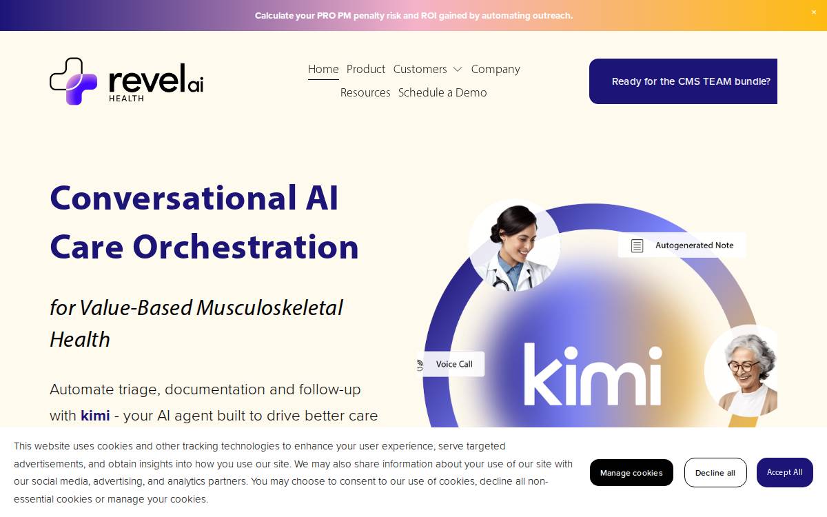Revel Ai Health website preview