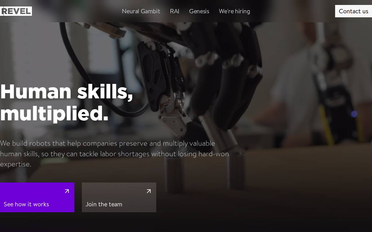 Revel Studios website preview