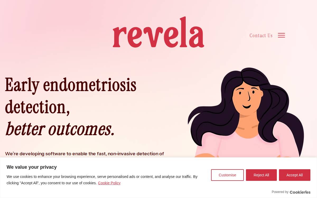 Revela website preview