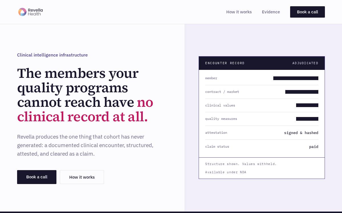 Revella Health website preview