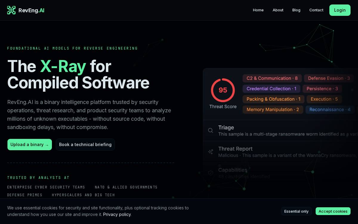 RevEng website preview