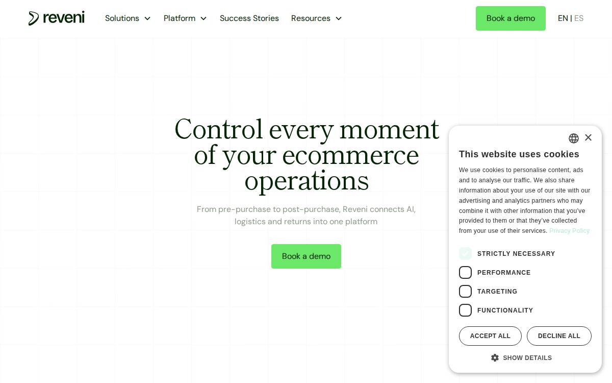 Reveni website preview