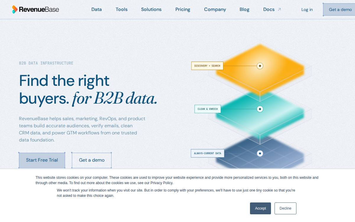 RevenueBase website preview