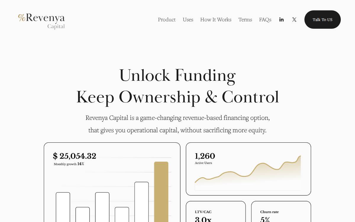 Revenya website preview