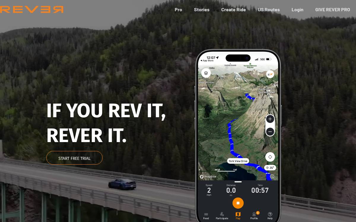 Rever Moto website preview