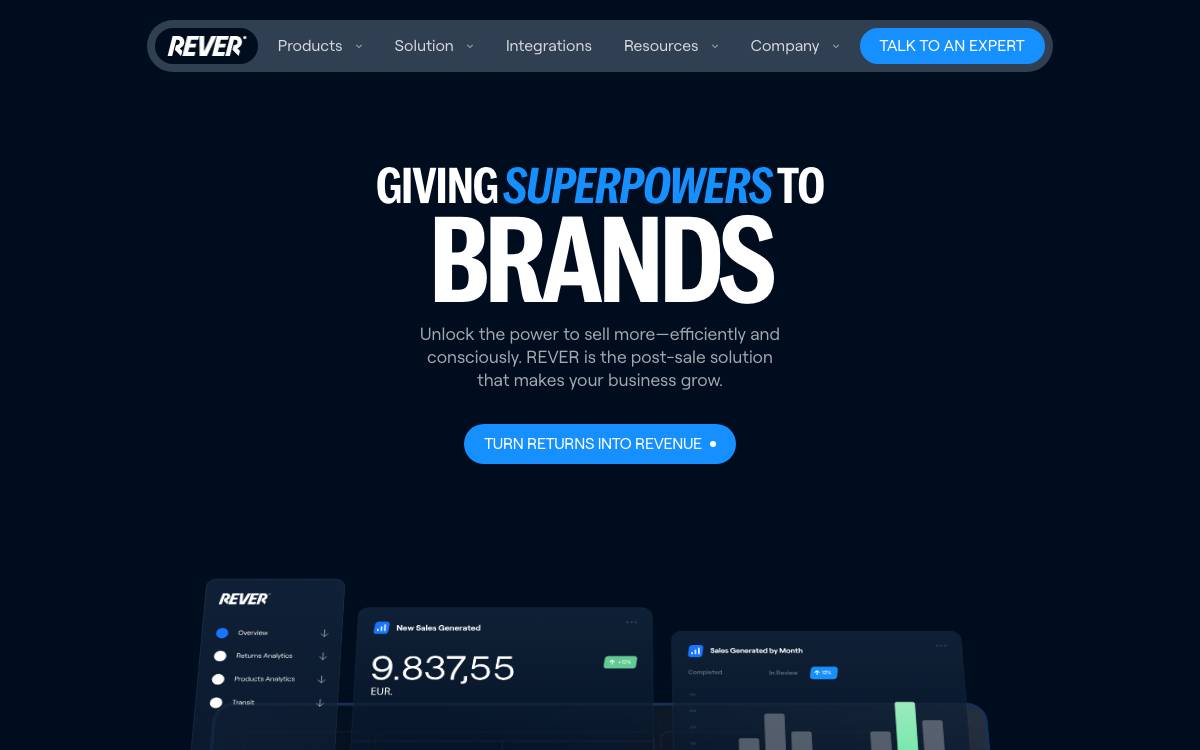 REVER website preview