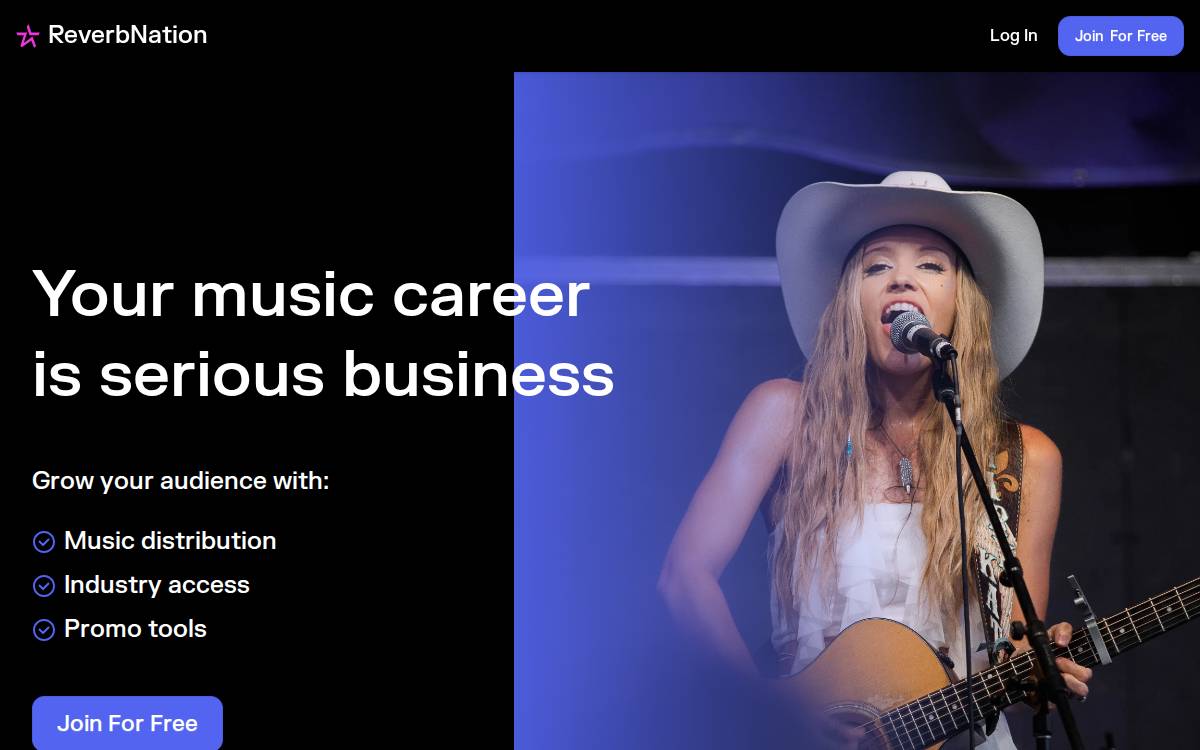 Reverbnation website preview