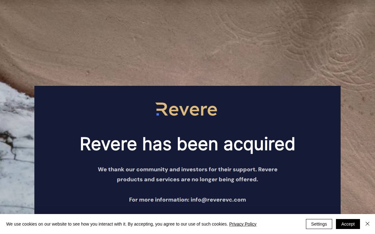 Revere website preview