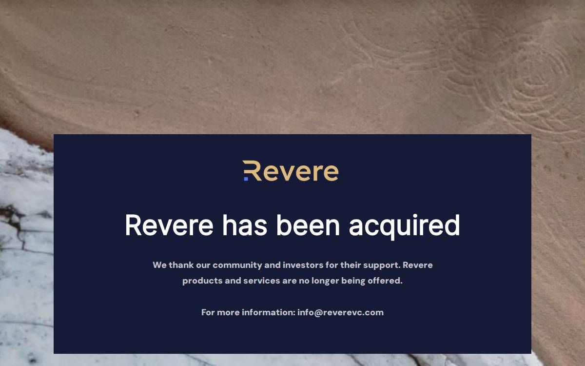 Revere website preview