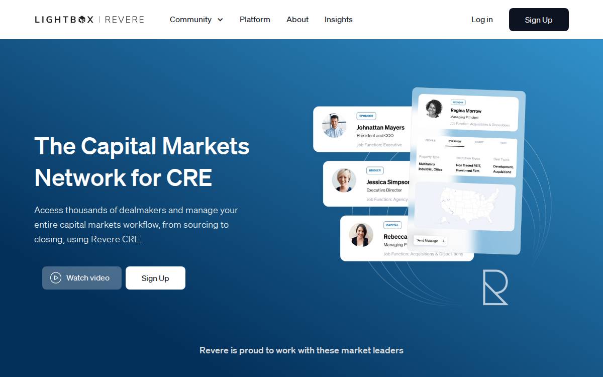 Reverecre website preview