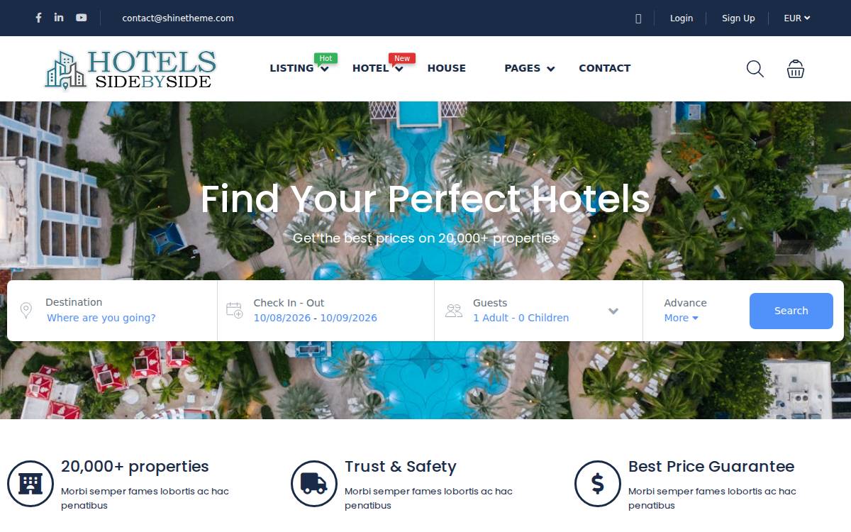 Reverie Travel website preview