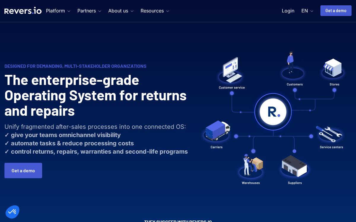 Revers website preview