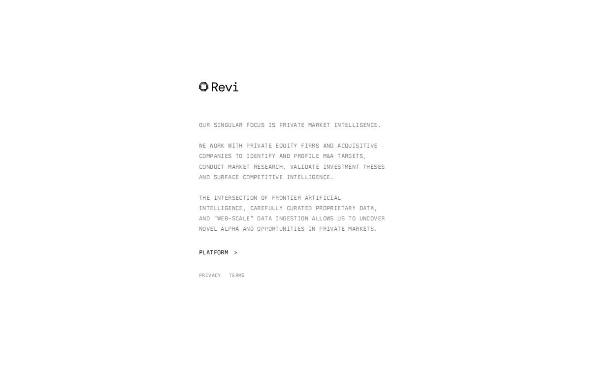 Revi website preview