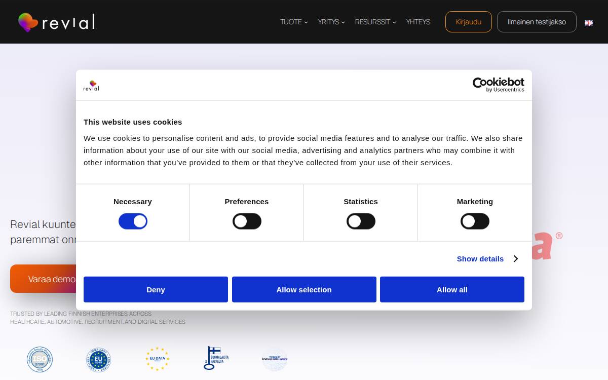 Revial website preview