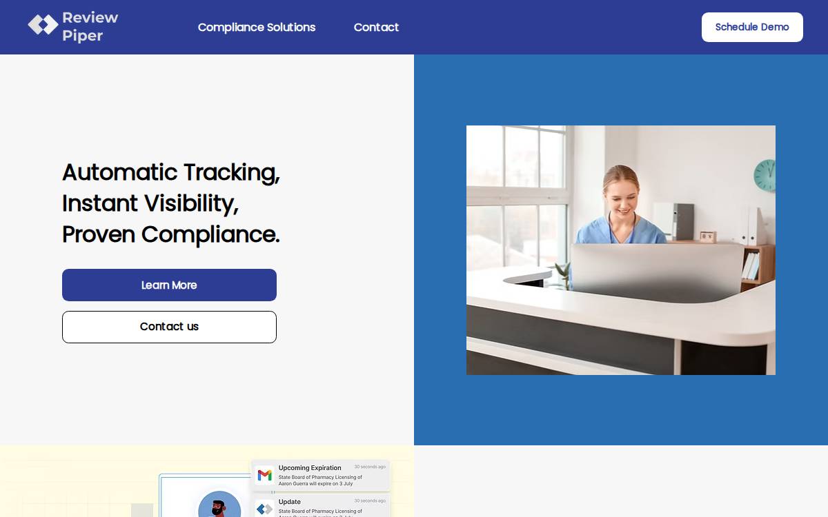 Review Piper website preview