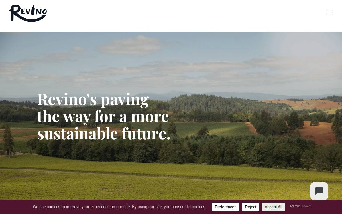 Revino website preview