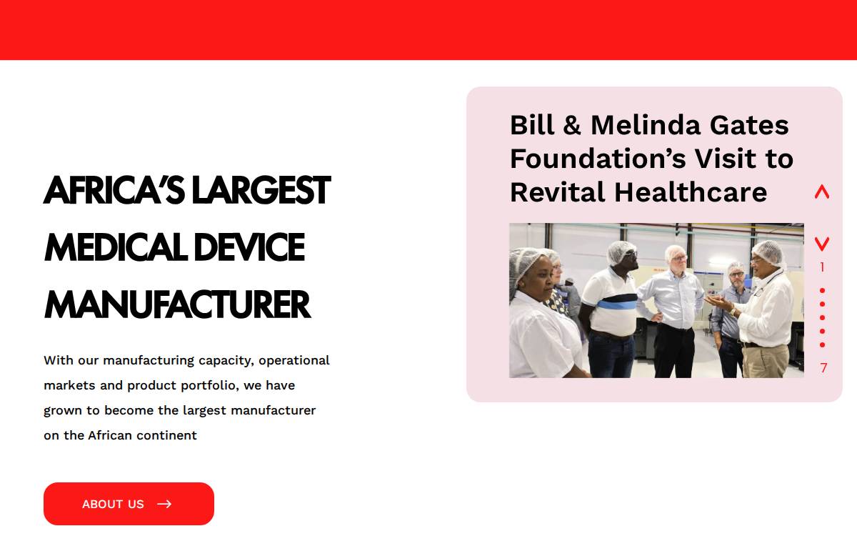 Revital Healthcare website preview