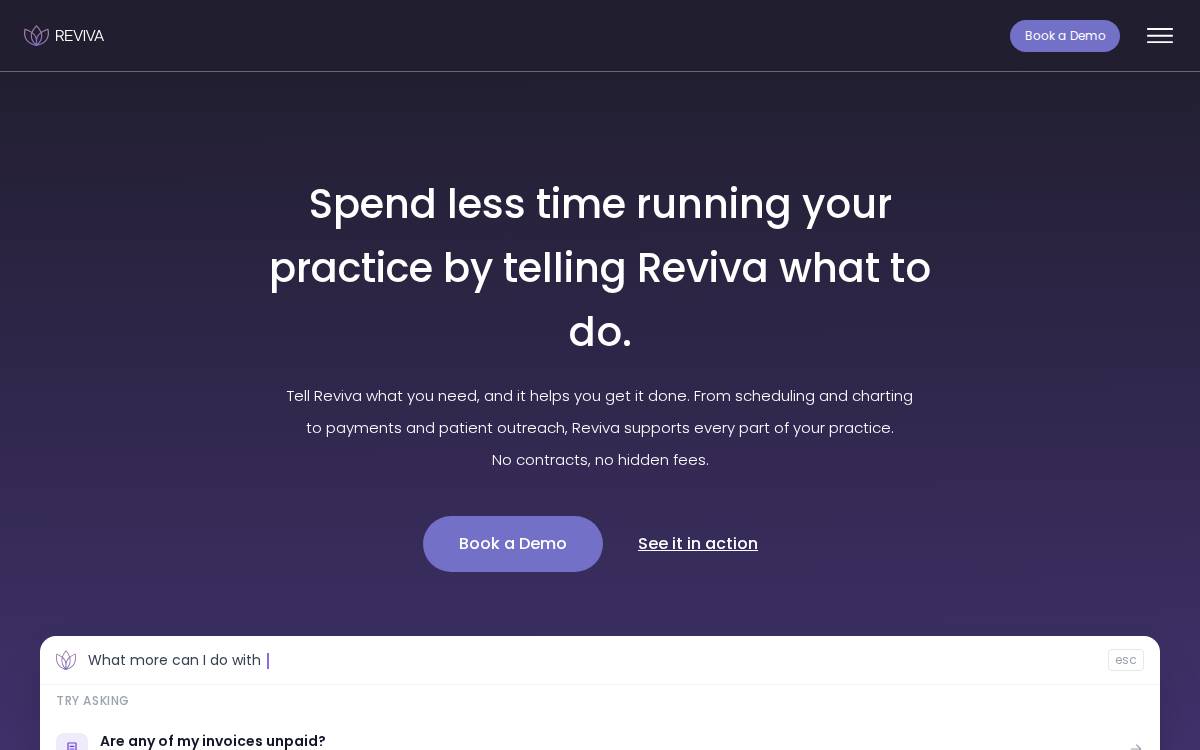 Reviva website preview