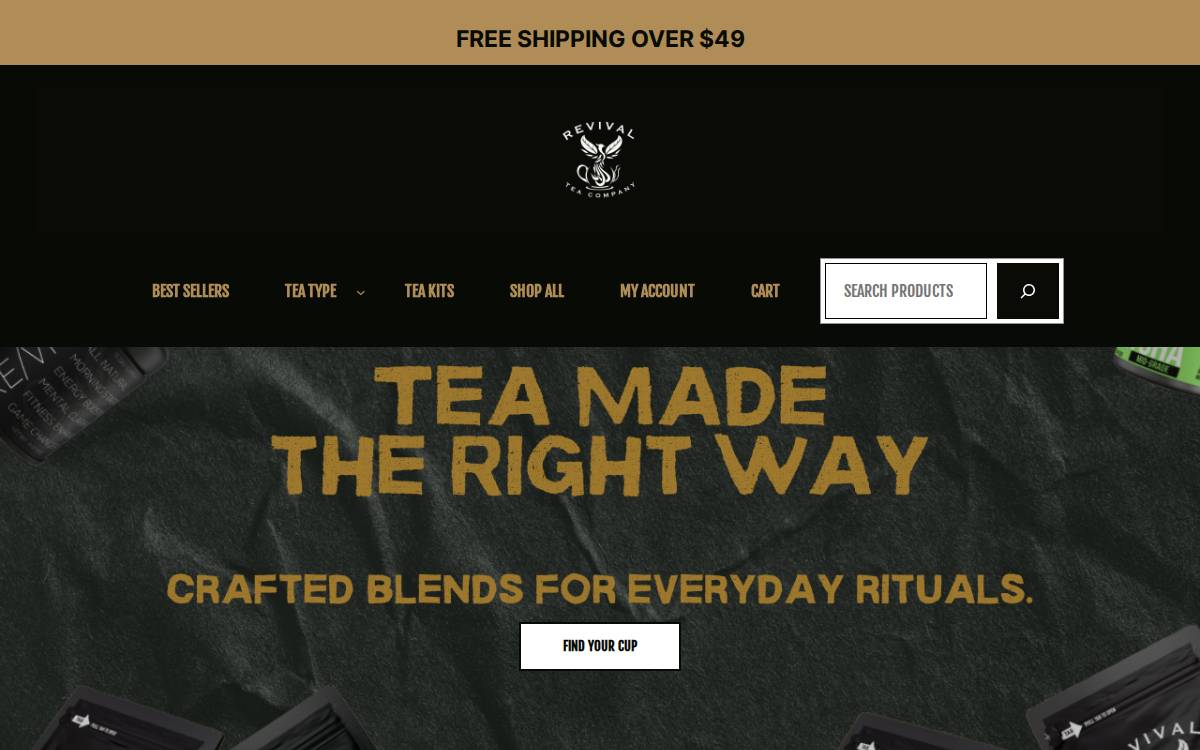Revival Tea Company website preview
