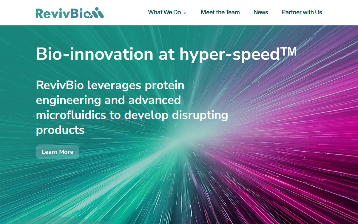 RevivBio website preview