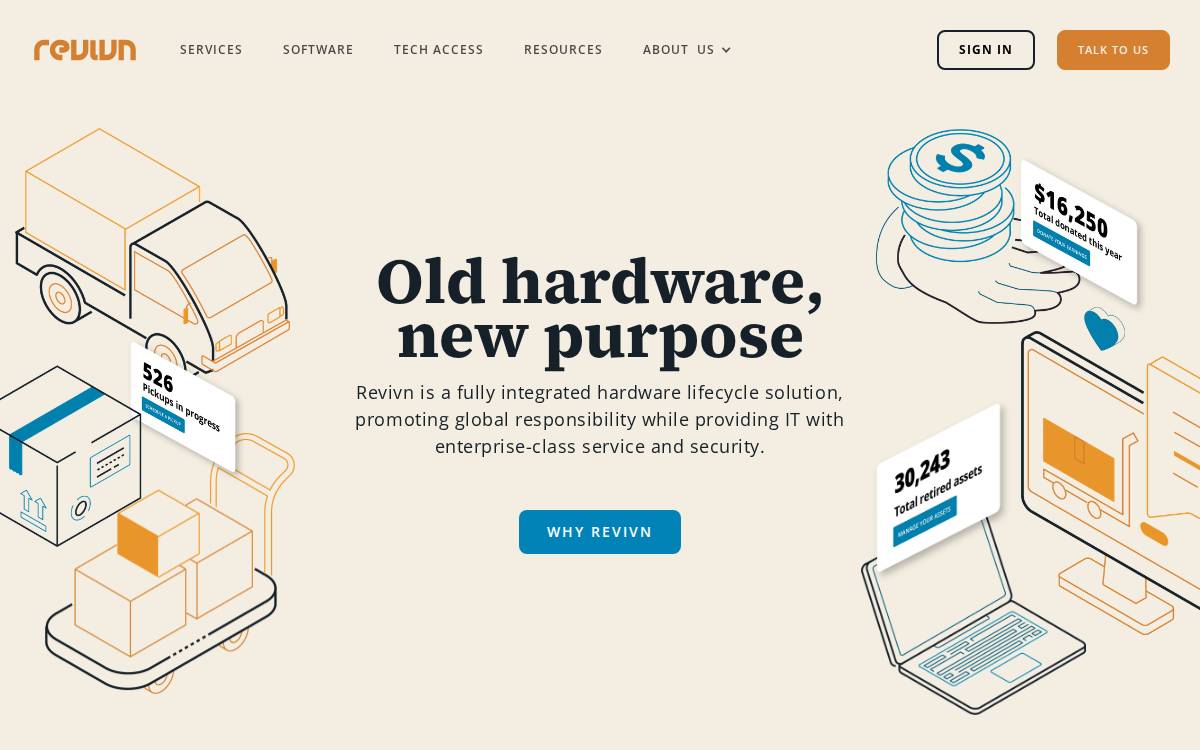 Revivn website preview