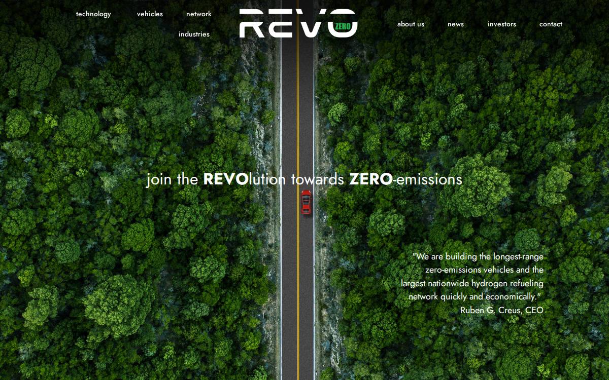 Revo Zero website preview