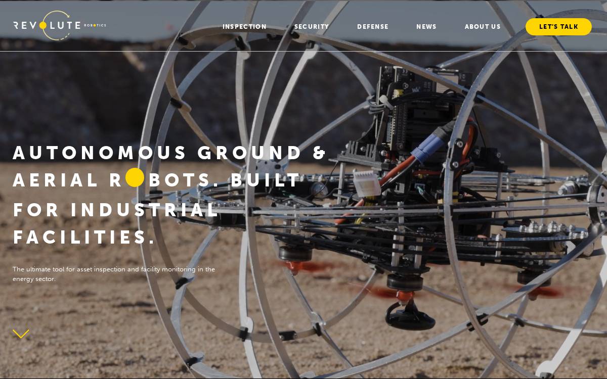 Revolute Robotics website preview