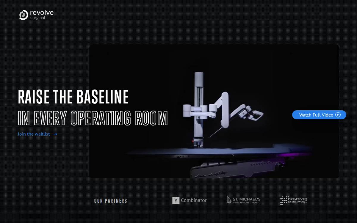 Revolve Surgical website preview