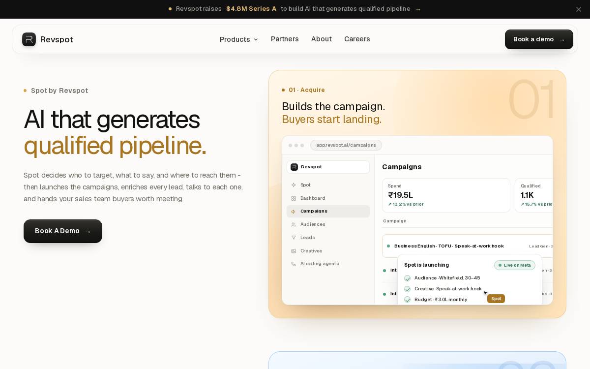 Revspot AI website preview