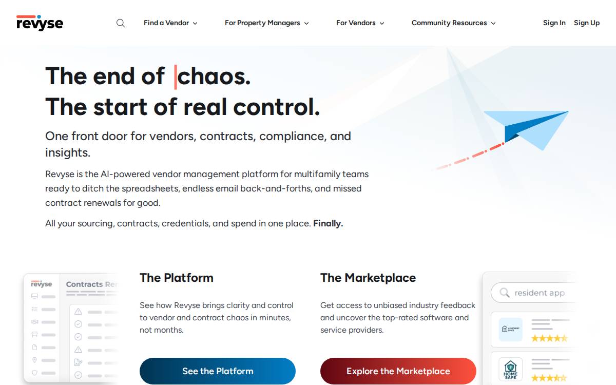 Revyse website preview