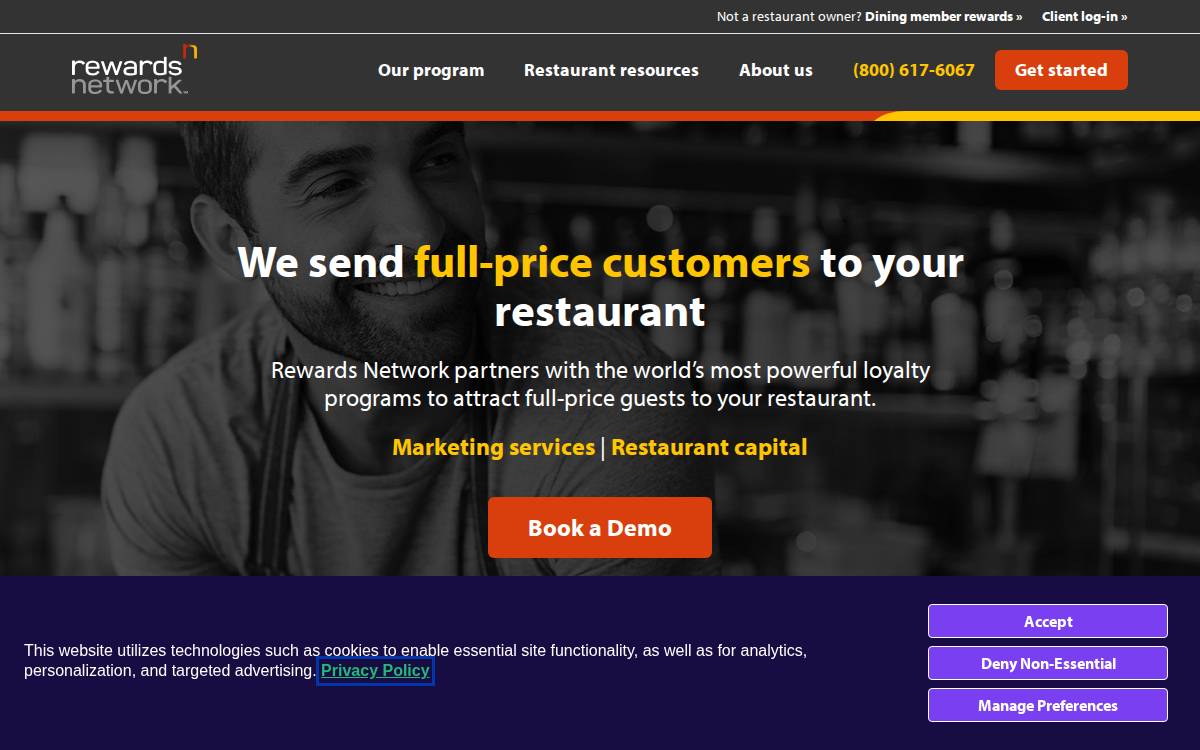 Rewards Network website preview