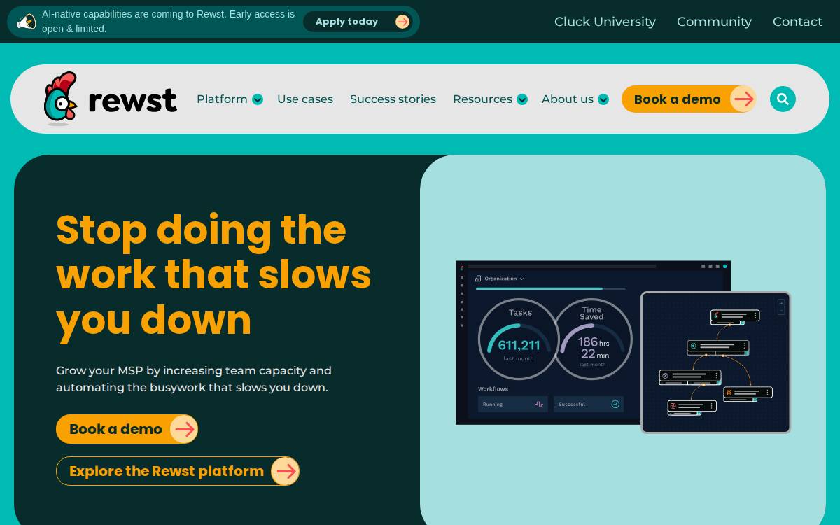 Rewst website preview