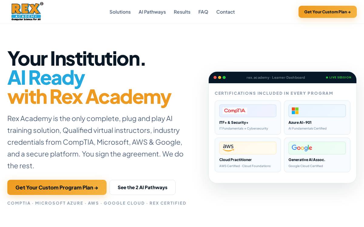 Rex website preview
