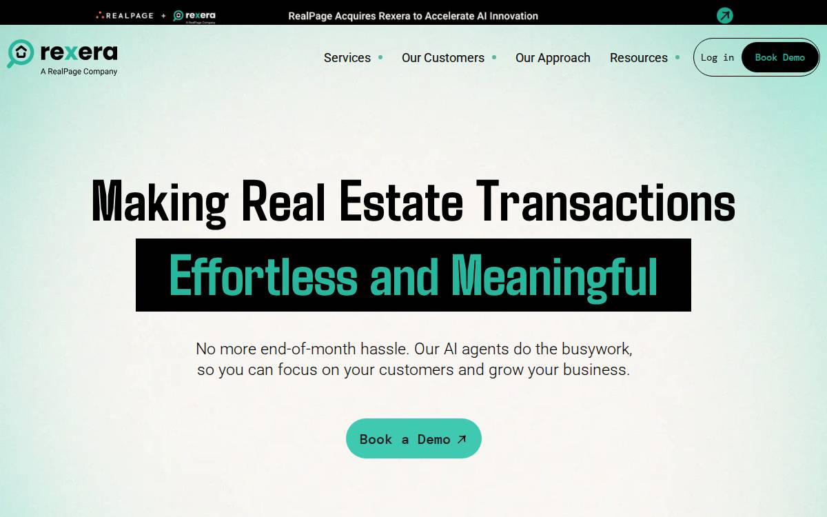 Rexera website preview
