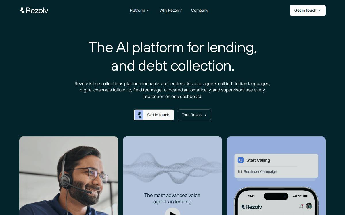 Rezolv website preview