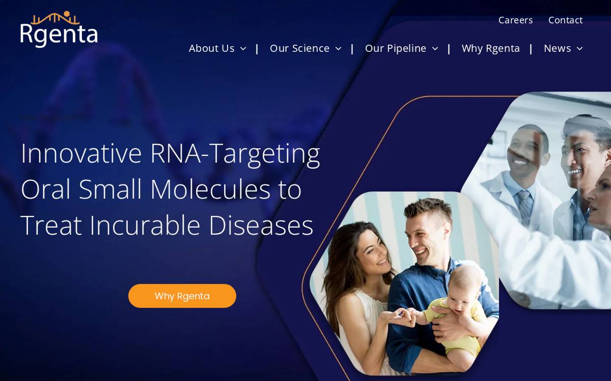 Rgenta Therapeutics website preview
